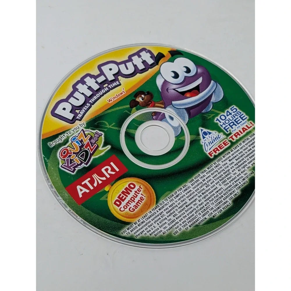 Putt-Putt Travels Through Time PC Game DEMO Quiznos‎ Kids Meal 2003 RARE VTG